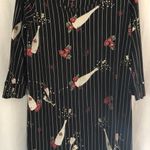 Soma Embraceable PJ Sleepshirt Posh Party Sz S Pass The Bubbly Metallic NWT Black Photo 3