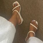 Dream Paris White straps wedge heels Photo 2