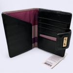 Kooba A NWT Ventura Black Leather  Travel Passport Snap Wallet Photo 2