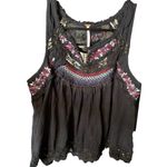 Free People  Embroidered Beaded Crop Tank Top Size Small Photo 1