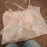 Victoria's Secret  pink flowy sheer cop top size small Photo 14