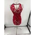 Victoria's Secret  WOMENS LACE HALTER NIGHT Dress Red Size Medium Sexy Lingerie Photo 2