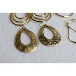 Everyday Style 10pr Gold Tone Chic Post Fish Hook Earrings Like New Photo 4