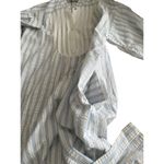 Victorian Style Striped Nightgown By Gilligan OMalley Long White & Blue Size S Photo 5