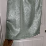 KM Collections Milla Bell Dress Sz 16 Wedding Formal Mint Green Silver Metallic Photo 8
