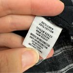 Habitat  Grey Black Linen Cropped Blouse Womens S Boxy Fit Lagenlook Casual Fall Photo 5