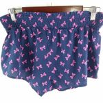 Aerie  M Pink Bow Running Short Shorts on Navy Blue Photo 3