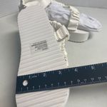 SHOEDAZZLE Taneisa Women’s Rusched Strap Wedge Sandal Size 7 White New With Defe Photo 6