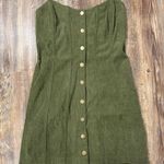 Urban Outfitters  Cali Corduroy Strapless Corset Mini Green Dress Size Medium Photo 1