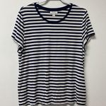 On 34th Womens XXL Striped Short Sleeve Ribbed T Photo 0