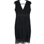 Hale Bob  crochet‎ top floral Embroidered dress small cocktail party bandage Photo 4