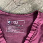 FIGS Burgundy Catarina One-Pocket Scrub Top Photo 6