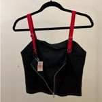 Hot Topic Black and Red Chain Corset Top Photo 1