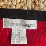 American Vintage Vintage 90s red and black floral embroidered knit cozy cardigan Photo 3