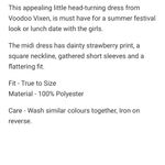 NWT VooDoo Vixen Strawberry Print Midi Dress Size 8 Photo 14