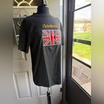 Reebok Vintage 80/90s Reebox UK leather logo flag black t-shirt, size large Photo 6