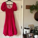 Ulla Johnson NEW Palma Midi Dress Hot Pink Orchid Puff Shoulder Size 4 Cotton Photo 12