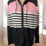 Ralph Lauren Lauren Striped & Color Blocked Zip Up Cotton Sweater Size 3X Photo 1