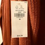 Old Navy Shaker Stitch Long Line Open Front Sweater Rust Orange Size Medium Photo 2