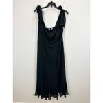 Lulus NEW  Summer Invite Black Tie Strap Tiered Midi Dress Cocktail Party XL Photo 4