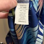 Chocolate USA Palm leaf print colorful wrap dress with short sleeves and V-neckline Photo 4