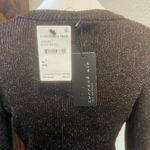 Current Air Metallic Ribbed Sweater Dress Photo 3