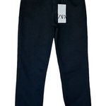 ZARA NWT  Women’s Jeans Womens Size 4 Black Hi Rise Straight Leg Dark Wash Denim Photo 0