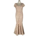 Nicole Bakti Sequin Embroidered Evening Gown Dress Dusty Rose Pink Size 6 Photo 2