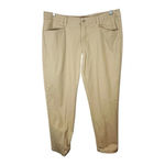 Lands' End Khaki Tan Ankle Pants Pockets Women Plus Size 14 Photo 1