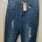 Boohoo FINAL MARKDOWN  distressed denim jeans 14 Nwt Photo 0
