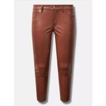 Torrid NEW Faux Leather Pants Womens 16R Brown Perfect Skinny Mid Rise Ankle Photo 4