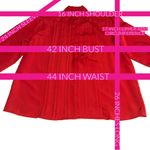 VINTAGE 1980'S YVES ST. CLAIR RED MOCK NECK PLEATED BLOUSE (12) Photo 12