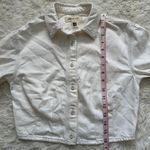 Madewell Top Denim Pleated Cropped Button-Up Shirt Long Sleeve XXS NWT New Photo 11