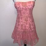 Naranka pink gold sparkly floral pattern strapless formal dress Size undefined Photo 1
