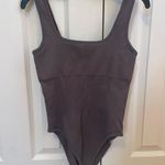 Gray Ribbed Tank Bodysuit Size M Photo 0
