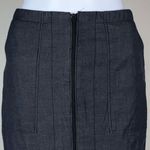 Halogen  Stretch Denim Full Zip Front Plaque Pocket Skirt Photo 1