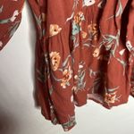 American Eagle floral print tie boho baby doll blouse size S Photo 6