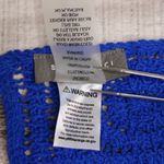 Sans Souci NWOT Blue Crochet Boho Festival Hippie Cropped Fringe Halter Top sz Small Photo 5