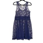 Anthropologie  Eloise St Regis Sleeveless Scoop Neck Lace Tunic Dress SMALL Photo 1
