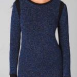 See By Chloe Lurex Blue Metallic Sweater Mini Dress Photo 0