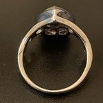 Water drop gray rhinestone ring size 8 Photo 3