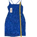 Sthcute Royal Blue Sequin Minidress Women's Size M Strappy Back Homecoming Glam Size M Photo 10