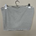 American Eagle  NWT Striped Smocked Tube Top Black and White Stripes Size XL Photo 2