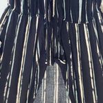 potter's pot Potter’s Pot black/cream/teal mini front tie v-neck dress. Photo 2