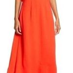 Nicholas Dress Women 10 Red V Neck Gathered Sleeve Fit And Flare Midi Photo 0
