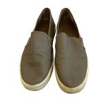 Vince Blair Leather Perforated Shoes Slip-On Casual Dark Grey Size 8.5 Women's Photo 1
