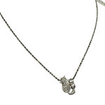 Silver Tone Kitty Cat Rhinestone Pendant Necklace Womens Jewelry Photo 0