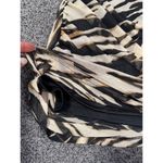 BP . Beige Burnout Tiger Sheer V-Neck Ruched Long Sleeve Bodycon Dress Size M Photo 6