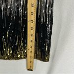 Glam Hearts V Neck Mini Pencil Sequence Dress Womens Medium Black Gold Photo 3