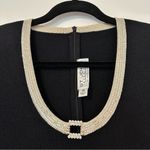 St. John  Evening Knit Embellished Long Sleeve Dress Photo 2